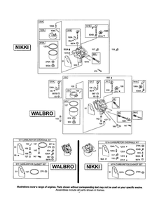 Carburetor Diagram and Parts List for 286700 0102-4529 Briggs and Stratton Engine